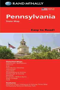 Rand McNally Easy to Read Folded Map: Pennsylvania State Map
