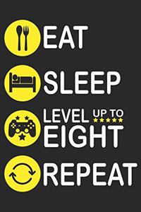 Eat Sleep Level Up To Eight Repeat