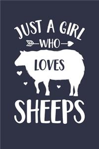 Sheep Journal - Just A Girl Who Loves Sheeps Notebook - Gift for Sheep Lovers