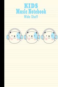 Kids Music Notebook Wide Staff