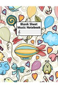 Blank Sheet Music Notebook
