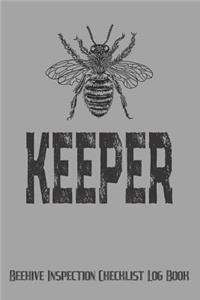 Keeper Beehive Inspection Checklist Log Book