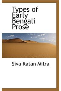 Types of Early Bengali Prose