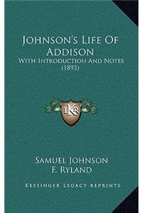 Johnson's Life Of Addison