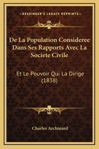 De La Population Consideree Dans Ses Rapports Avec La Societe Civile