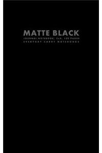 Matte Black Journal Notebook, 5x8, 100 Pages