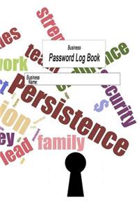 Business Password Log: Website Passwords & Backup