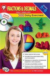 Fractions & Decimals Daily Warm-Ups CD-Rom, Grades 5 - 8