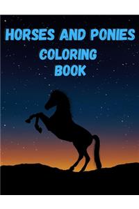 Horses And Ponies Coloring Book
