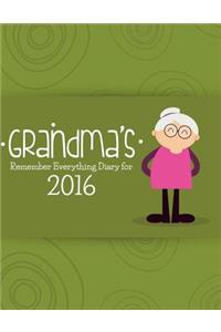 Grandma's Remember Everything Diary 2016