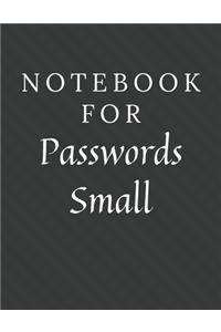Notebook For Passwords Small