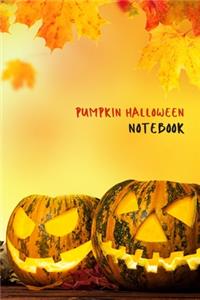 Pumpkin Halloween Notebook: 6x9" 120 Pages Wide Ruled Paper, Blank Lined Diary / Journal / Notes, Book Gifts Holidays & Celebrations