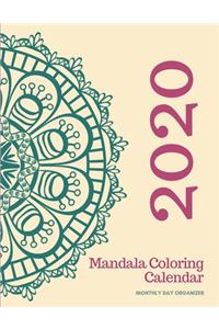 Mandala Coloring Calendar 2020