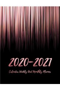 2020-2021 Calendar Weekly And Monthly Planner