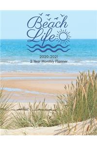 Beach Life 2 Year Monthly Planner