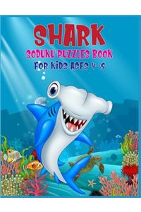 Shark Soduku Puzzles Book For Kids Ages 4-8