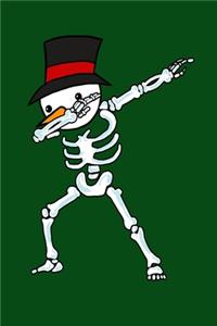 Dabbing Skeleton With Snowman Head