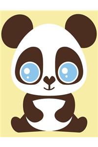 Cute Panda Gift Composition Notebook. Wide Ruled Blank Lined Journal