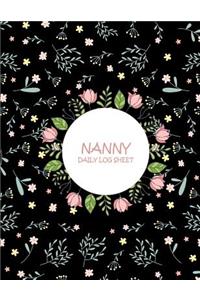 Nanny Daily Log Sheet