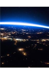 Space View Earth Horizon Science School Composition Book 130 Pages