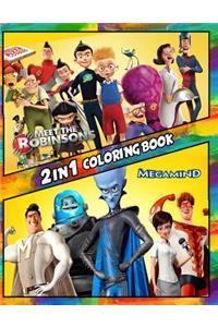 2 in 1 Coloring Book Meet the Robinson and Megamind