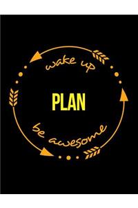 Wake Up Plan Be Awesome Cool Notebook for an Engineer, Legal Ruled Journal