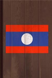 Laos Flag Journal Notebook
