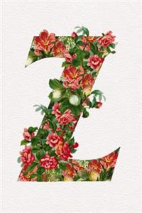 Floral Initials Dot Grid Journal - Z
