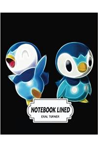 Notebook Lined Piplup: Notebook Journal Diary