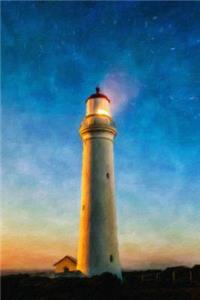 Nightfall at the Lighthouse - Blank Notebook