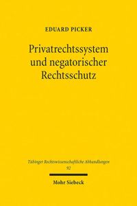 Privatrechtssystem und negatorischer Rechtsschutz