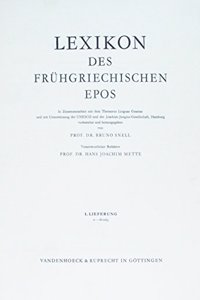 Lexikon des fruhgriechischen Epos Lfg. 01