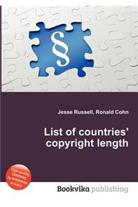 List of Countries' Copyright Length