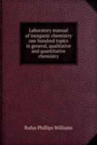 LABORATORY MANUAL OF INORGANIC CHEMISTR