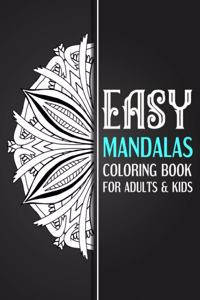 EASY mandalas coloring book