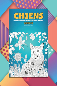 Livre de coloriage Mandala crayons et stylos - Moins de 10 euro - Animaux - Chiens
