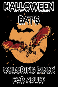 Halloween Bats Coloring Book For Adult