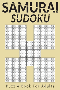 Samurai Sudoku Puzzle Book For Adults.