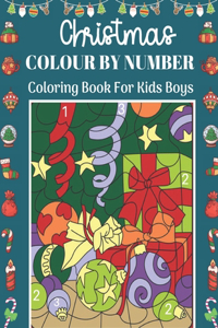 Christmas Colour By Number Coloring Book For Kids Boys