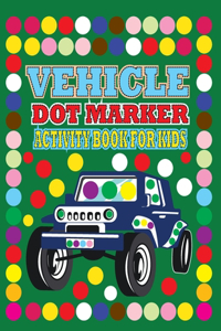 Vehicle dot marker activity book for kids