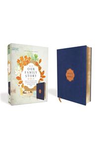 Niv, Our Family Story Bible, Cloth Over Board, Navy, Red Letter Edition, Comfort Print