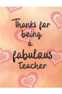Thanks for being a Fabulous Teacher