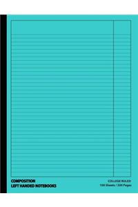 Composition Left Handed Notebooks