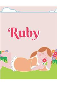 Ruby Personalized Sketchbook Journal Notebook