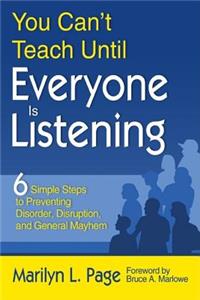 You Can’t Teach Until Everyone Is Listening