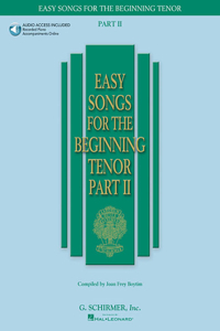 Easy Songs for the Beginning Tenor - Part II - Book/Online Audio