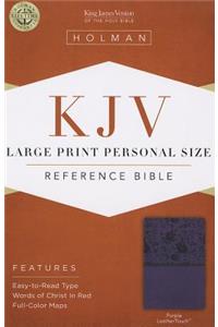 KJV Large Print Personal Size Reference Bible, Purple LeatherTouch