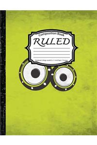 Ruled Composition: Notebook College ruled:8.5 x 11 inch, Paper 110 pages, Sound