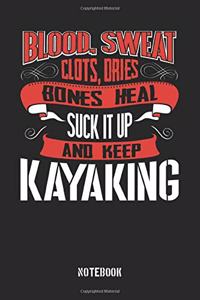 Blood Sweat clots dries. Shut up and keep Kayaking