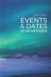 JAN-DEC Events & Dates to Remember
